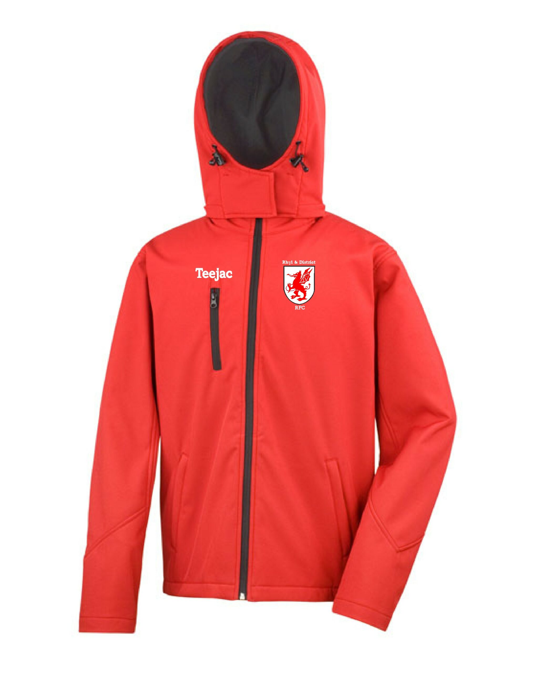 Rhyl RFC Softshell Hooded Jacket - Teejac